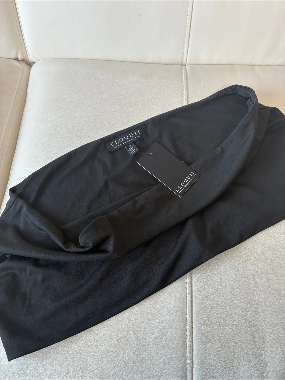 Eloquii Elegant Black Infinity Scarf